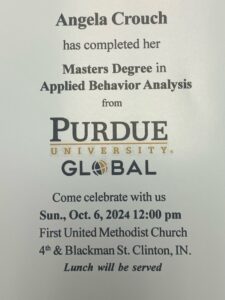 Celebration of Angela Crouch Graduation @ Clinton First United Methodist Church | Clinton | Indiana | United States