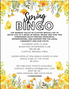 Wabash Valley Cluster #83 Sponsored - Spring Bingo @ Blandford Sportsman Club | Clinton | Indiana | United States