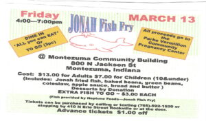 Parke-Vermillion Community Pregnancy Center Fish Fry @ Montezuma Community Center | Montezuma | Indiana | United States