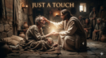 Jesus touching a leper